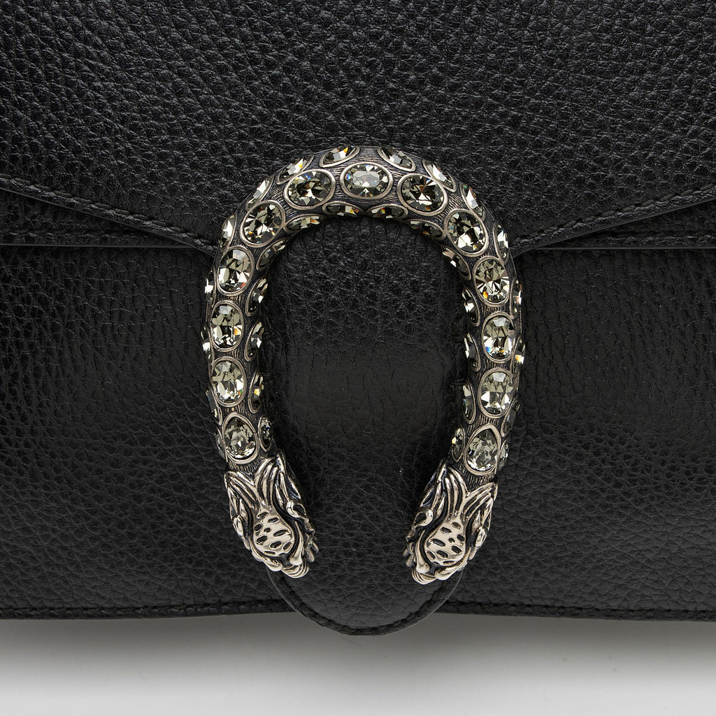 Gucci Leather Crystal Dionysus Medium Shoulder Bag