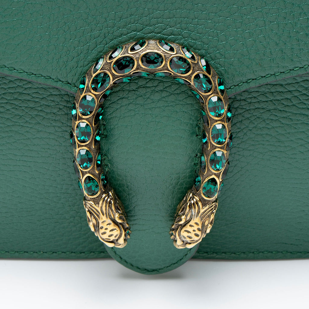 Gucci Leather Crystal Dionysus Medium Shoulder Bag
