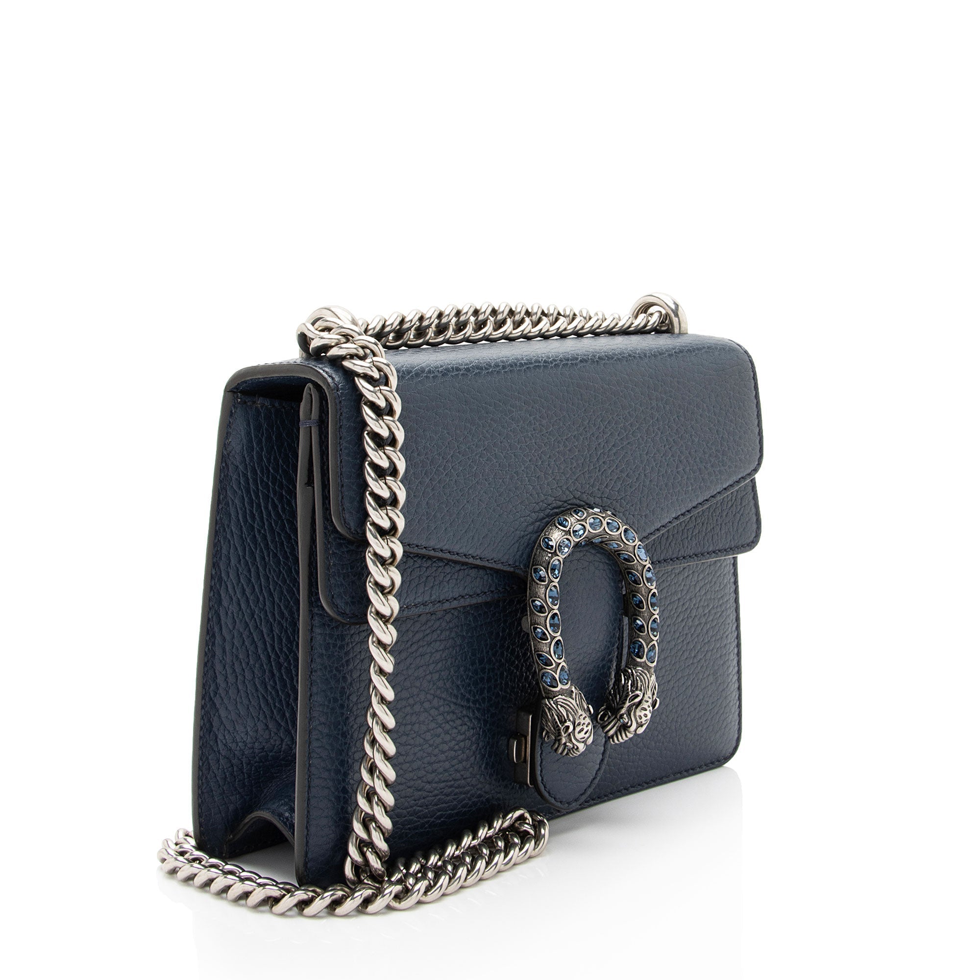Gucci Leather Crystal Dionysus Small Shoulder Bag
