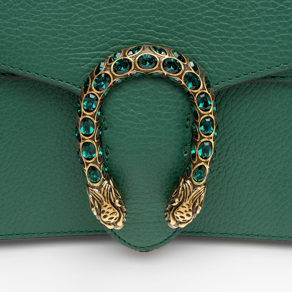 Gucci Leather Crystal Dionysus Small Shoulder Bag (SHF-0jMRJC)