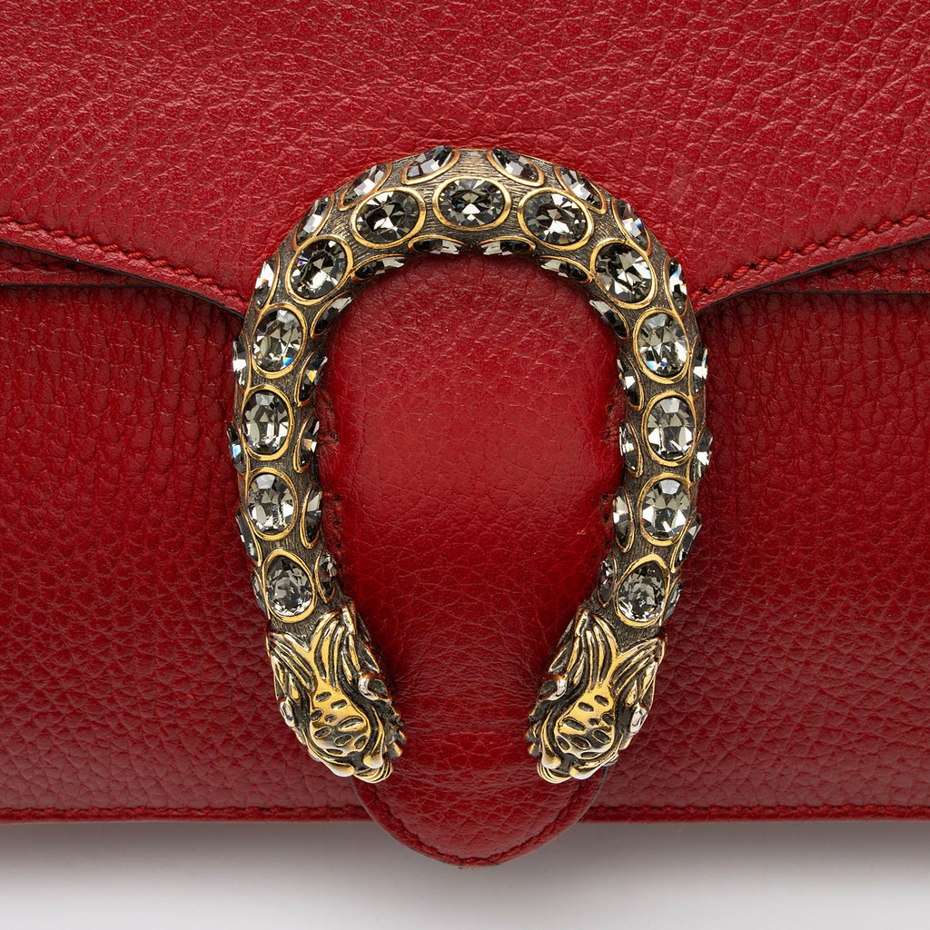 Gucci Leather Crystal Dionysus Small Shoulder Bag