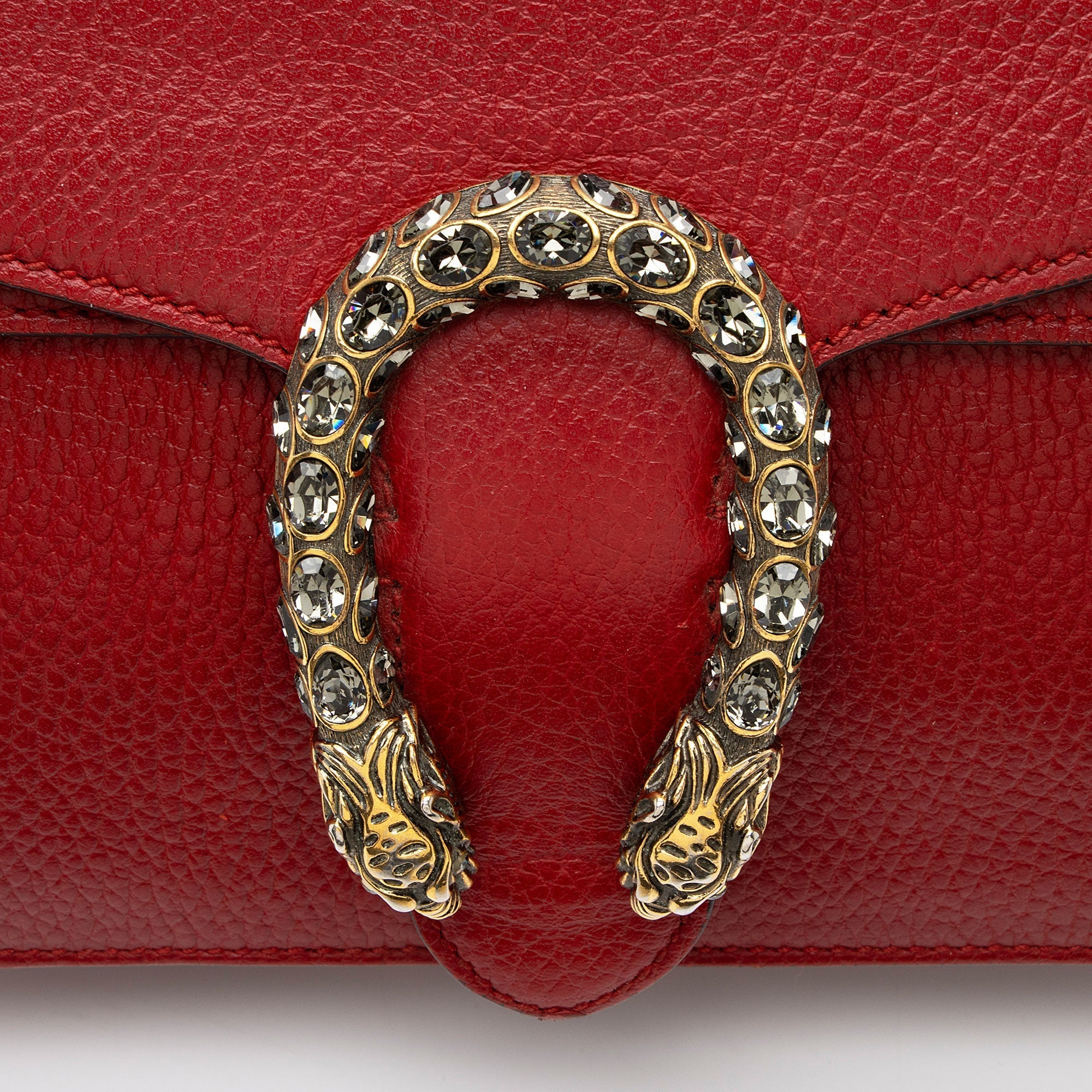 Gucci Leather Crystal Dionysus Small Shoulder Bag