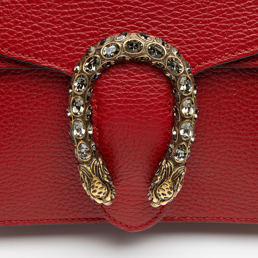 Gucci Leather Crystal Dionysus Medium Shoulder Bag