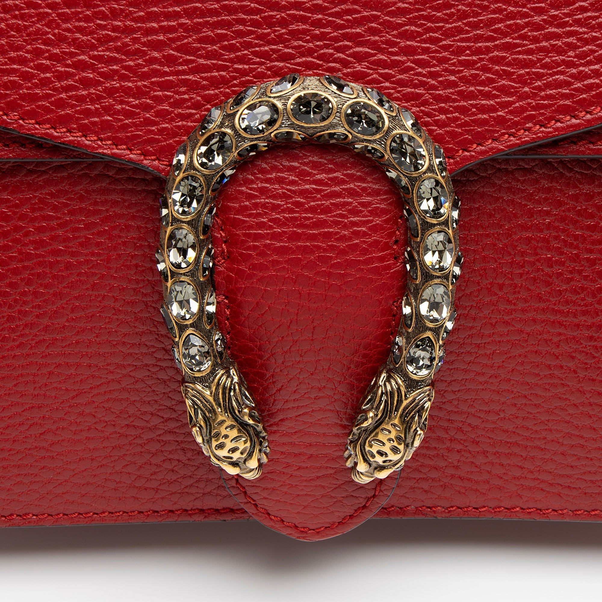 Gucci Leather Crystal Dionysus Medium Shoulder Bag