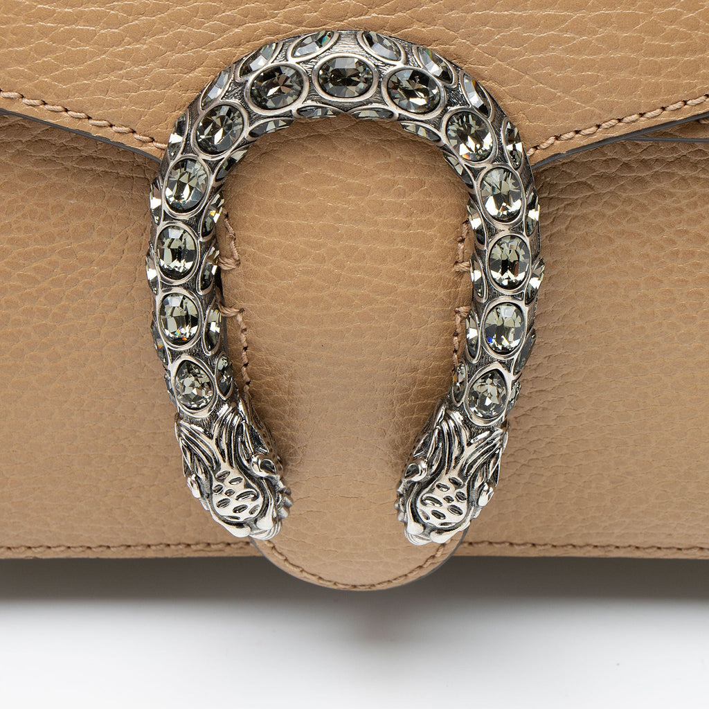 Gucci Leather Crystal Dionysus Small Top Handle