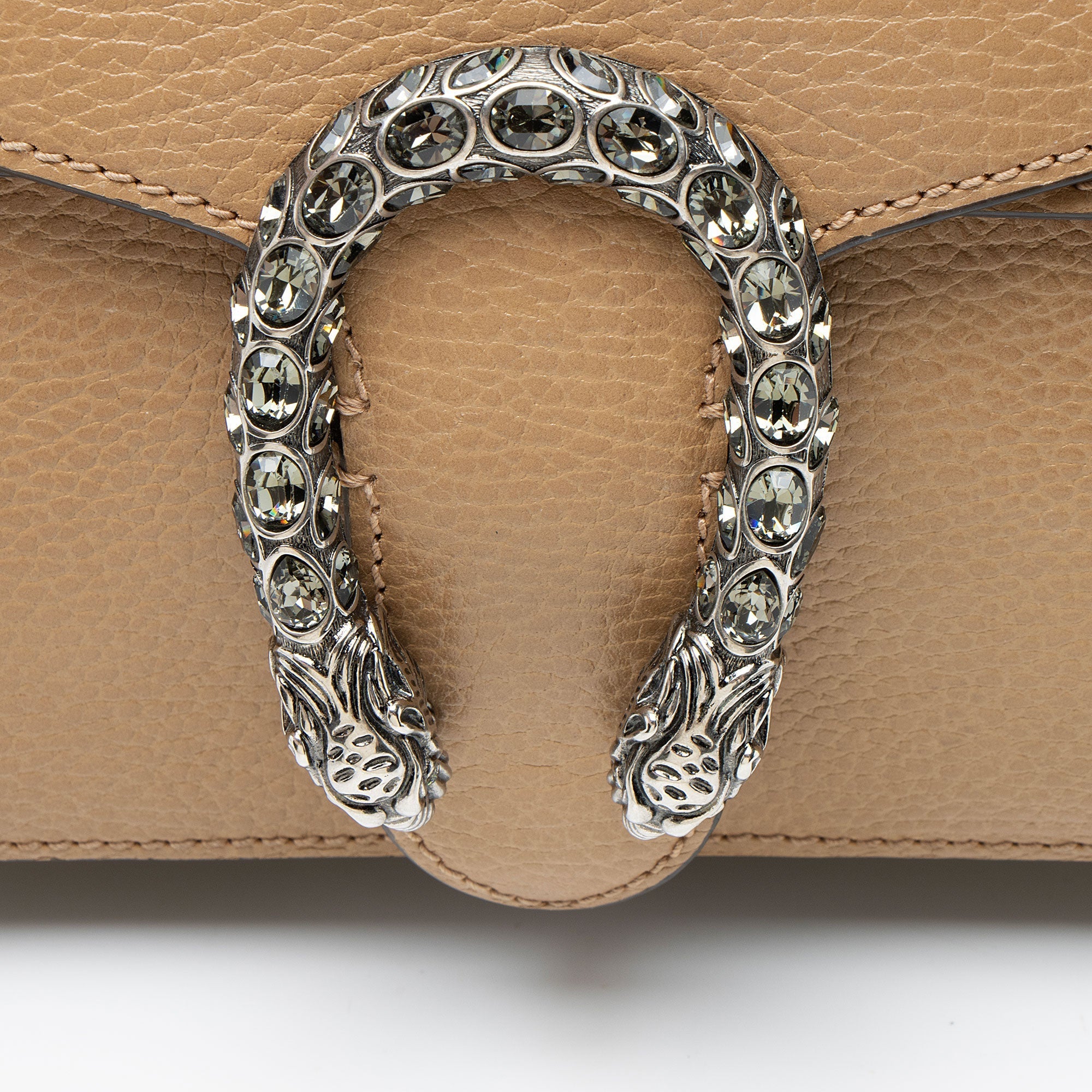 Gucci Leather Crystal Dionysus Small Top Handle
