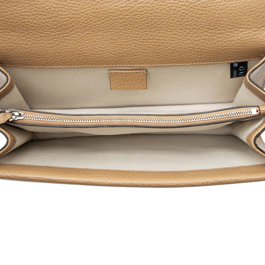 Gucci Leather Crystal Dionysus Small Top Handle