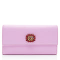 Gucci Leather Crystal GG Marmont ContinLBtal Wallet
