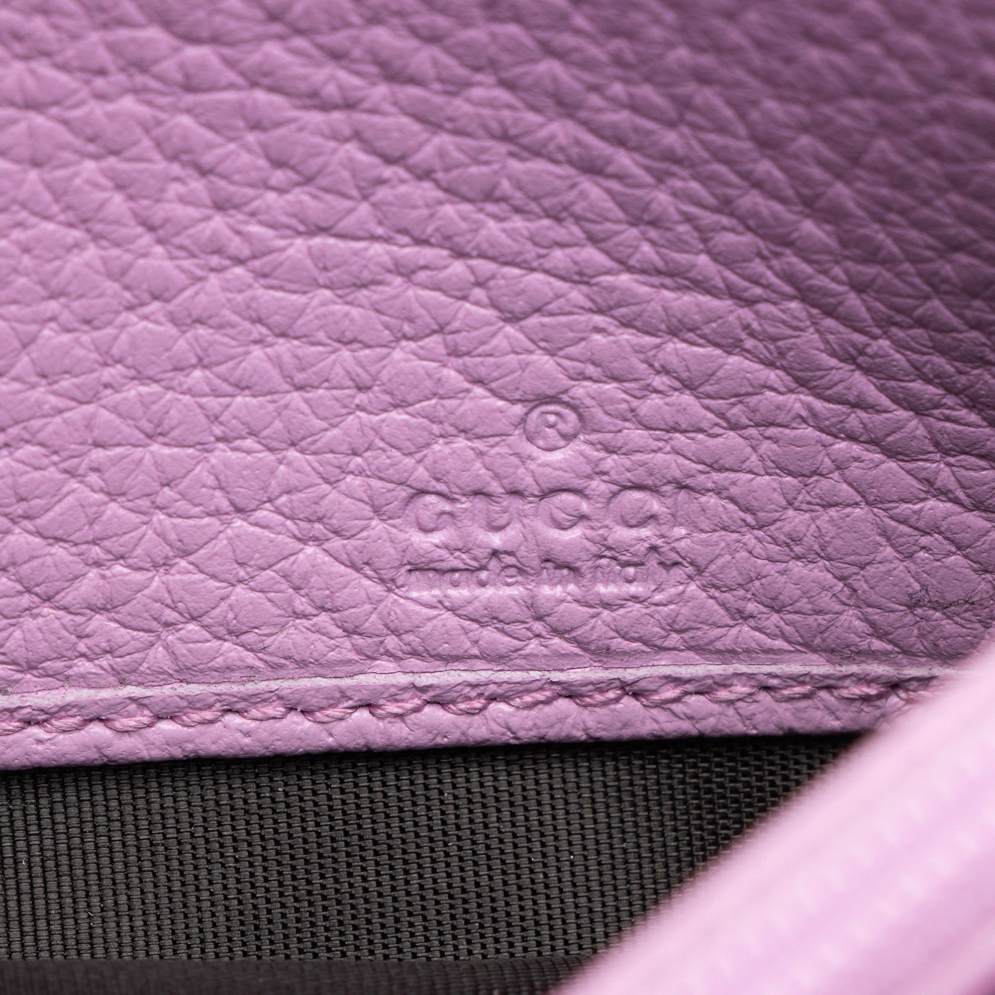 Gucci Leather Crystal GG Marmont ContinLBtal Wallet
