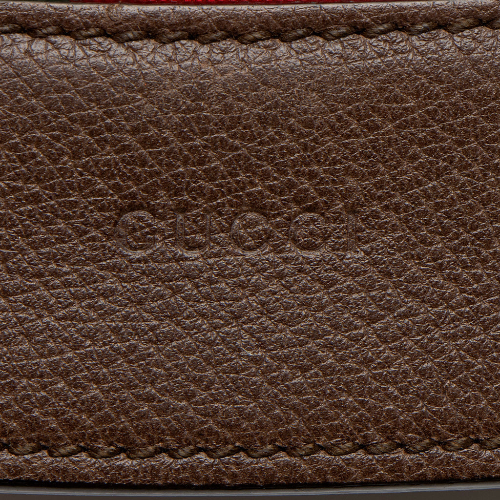 Gucci Leather Crystal Heart Linea Totem Small Crossbody