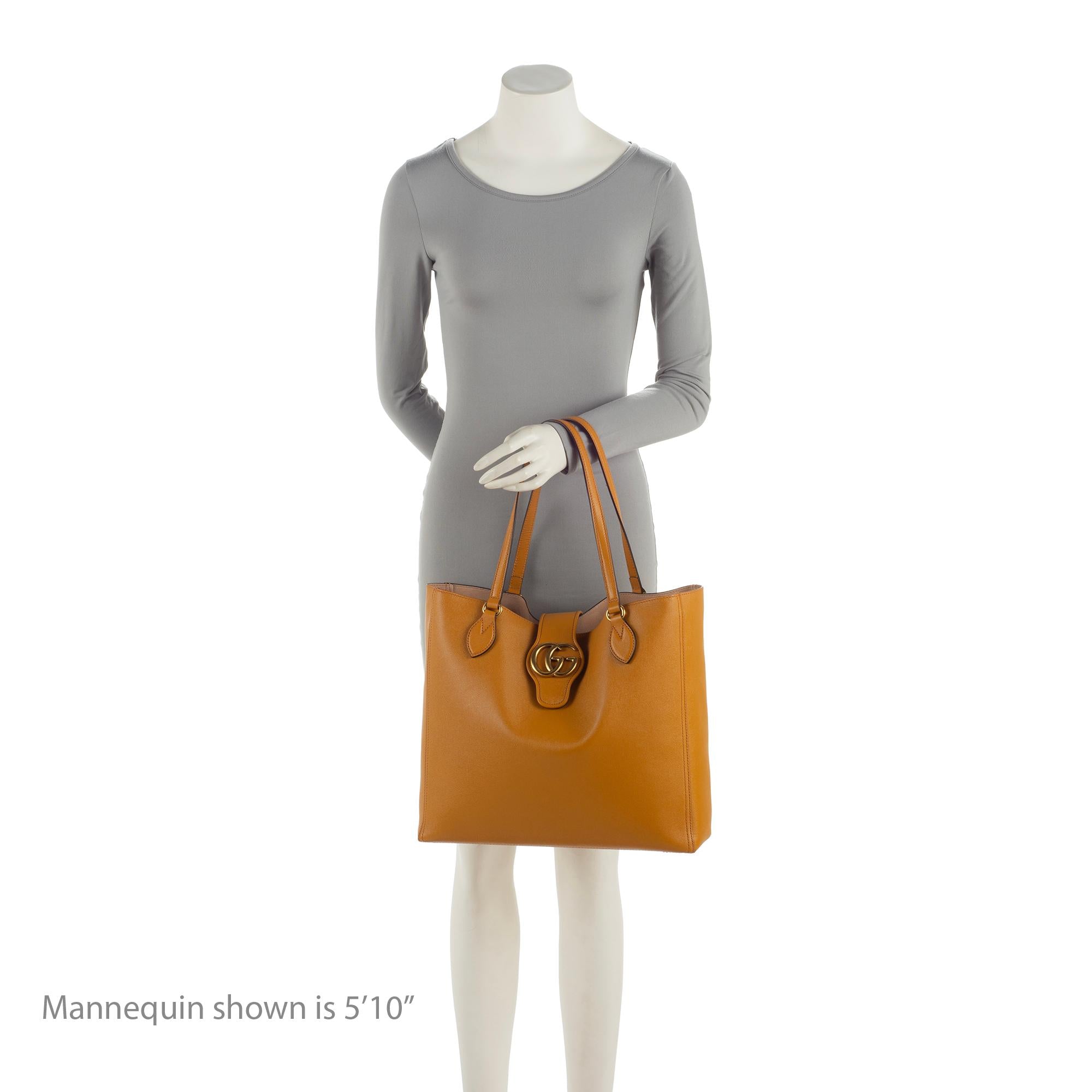 Gucci Leather Dahlia Large Tote (SHF-9YmQug)