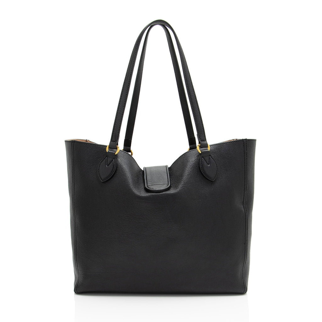 Gucci Leather Dahlia Medium Tote (SHF-G7nIG2)