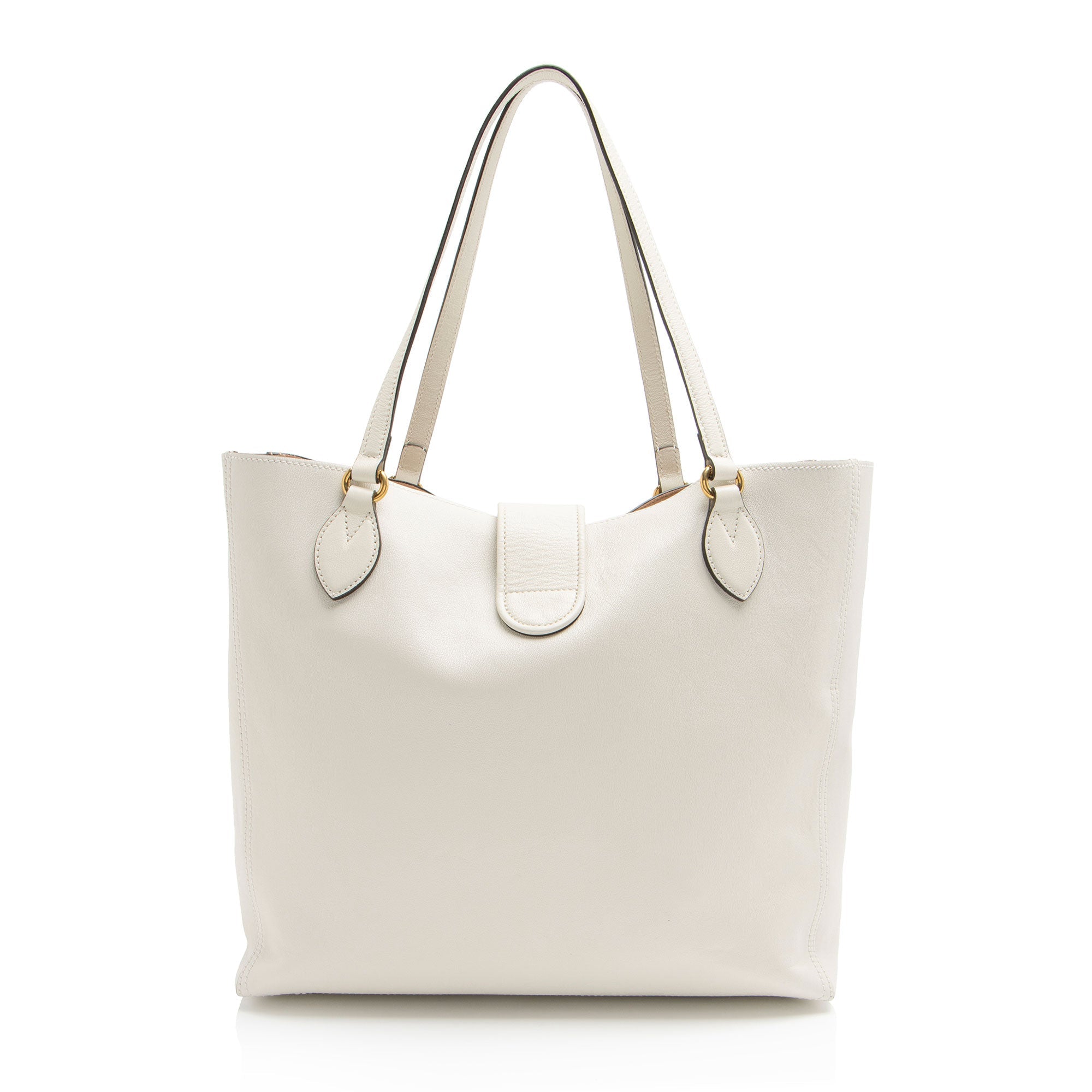 Gucci Leather Dahlia Medium Tote (SHF-l9vBxj)