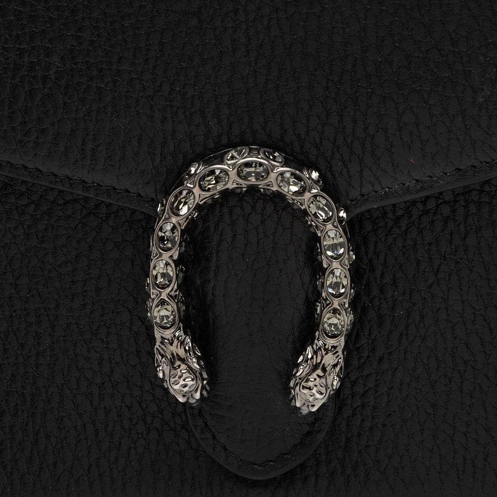 Gucci Leather Crystal Dionysus Chain Wallet (SHF-fJzaNK)