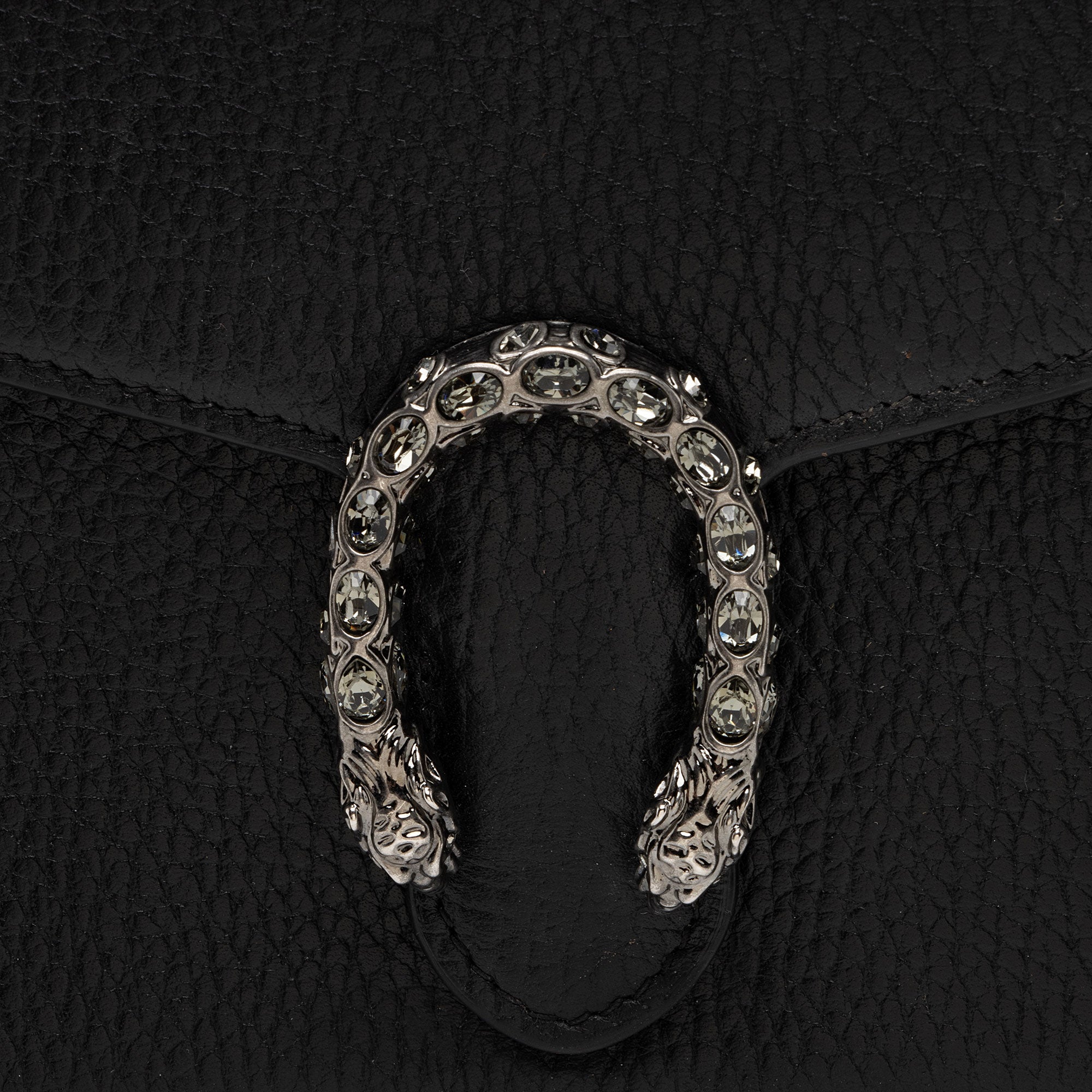 Gucci Leather Crystal Dionysus Chain Wallet (SHF-fJzaNK)