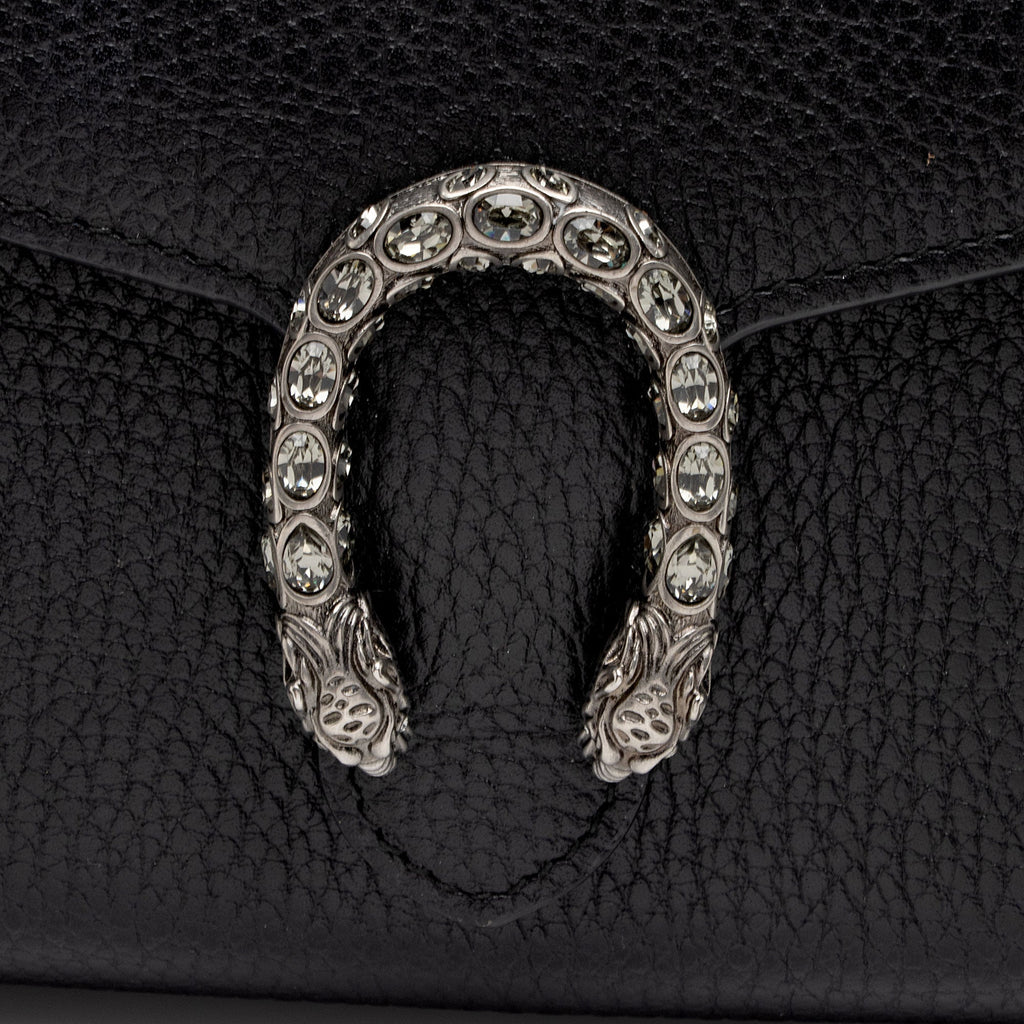 Gucci Leather Crystal Dionysus Chain Wallet (SHF-ZZjfuU)