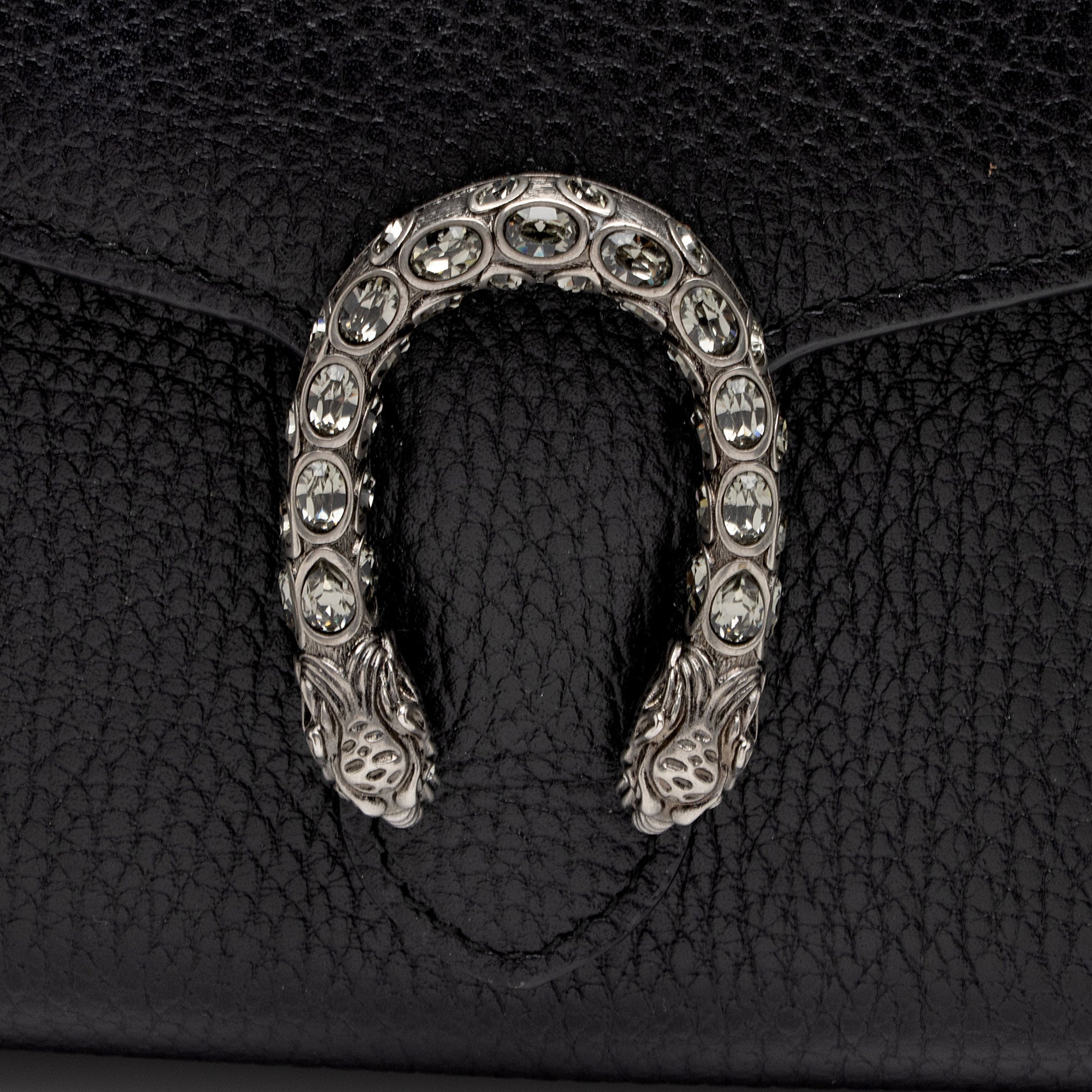 Gucci Leather Crystal Dionysus Chain Wallet (SHF-ZZjfuU)
