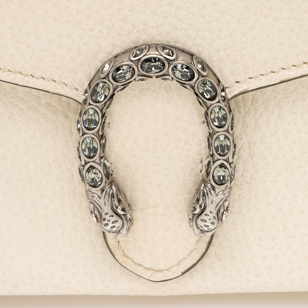 Gucci Leather Crystal Dionysus Chain Wallet (SHF-H1BZ4r)