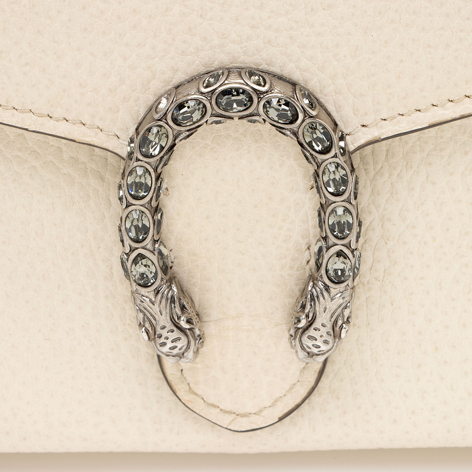Gucci Leather Crystal Dionysus Chain Wallet (SHF-H1BZ4r)