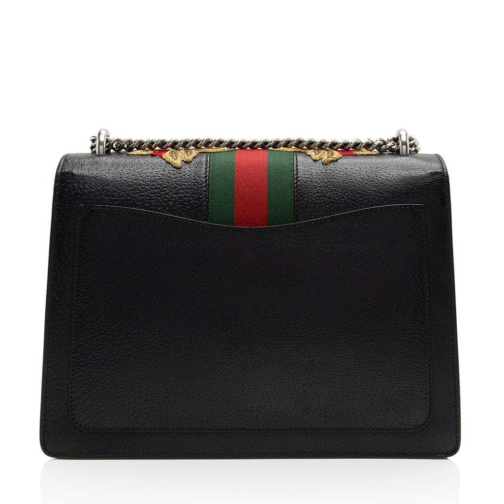 Gucci Leather Embroidered Rose Dionysus Medium Shoulder Bag (SHF-sxhk6S)