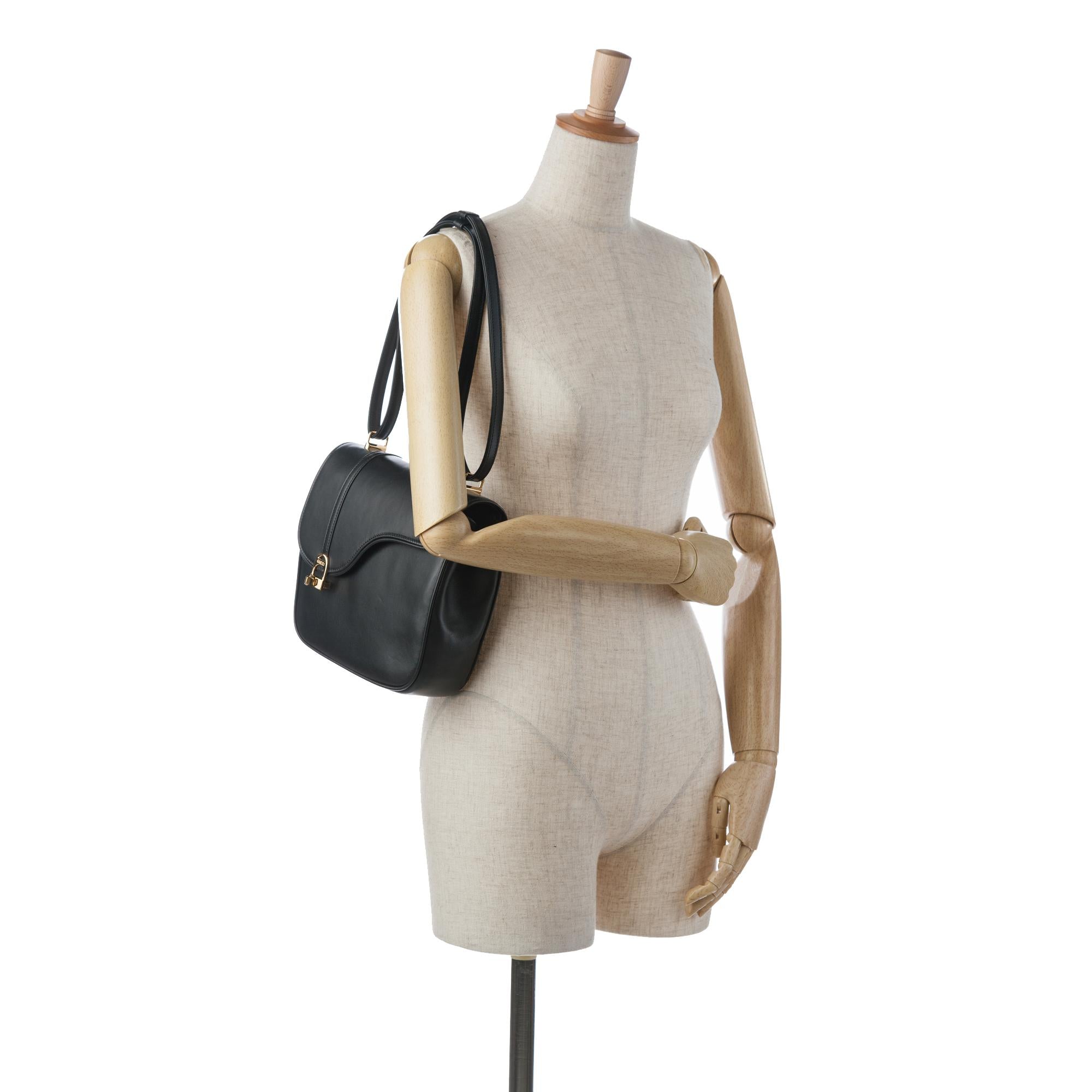 Gucci Leather Equestrian Crossbody (SHG-XQWEN9)