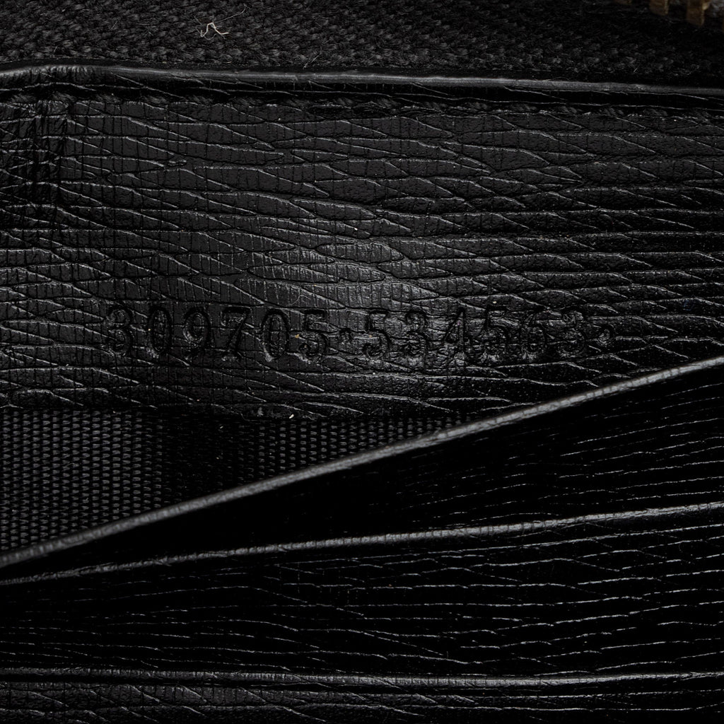 Gucci Leather Flora Knight Zip Around Wallet (SHF-GfjDtC)