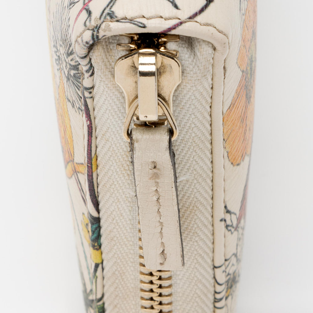 Gucci Leather Flora Nice Zip Around Wallet (SHF-muKADt)