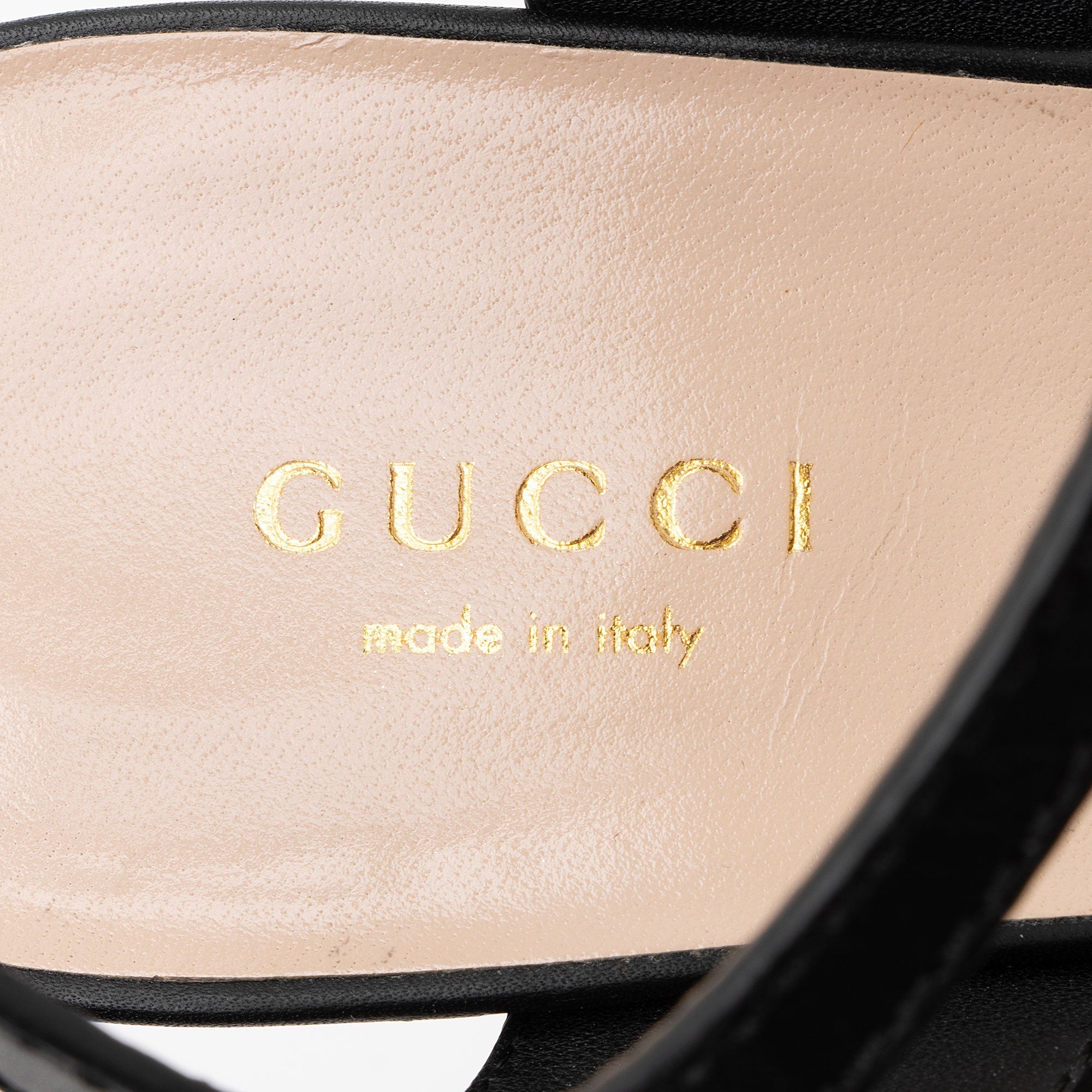 Gucci Leather Interlocking G Cutout Platform Sandals - Size 8 / 38 (SHF-tWIBX2)