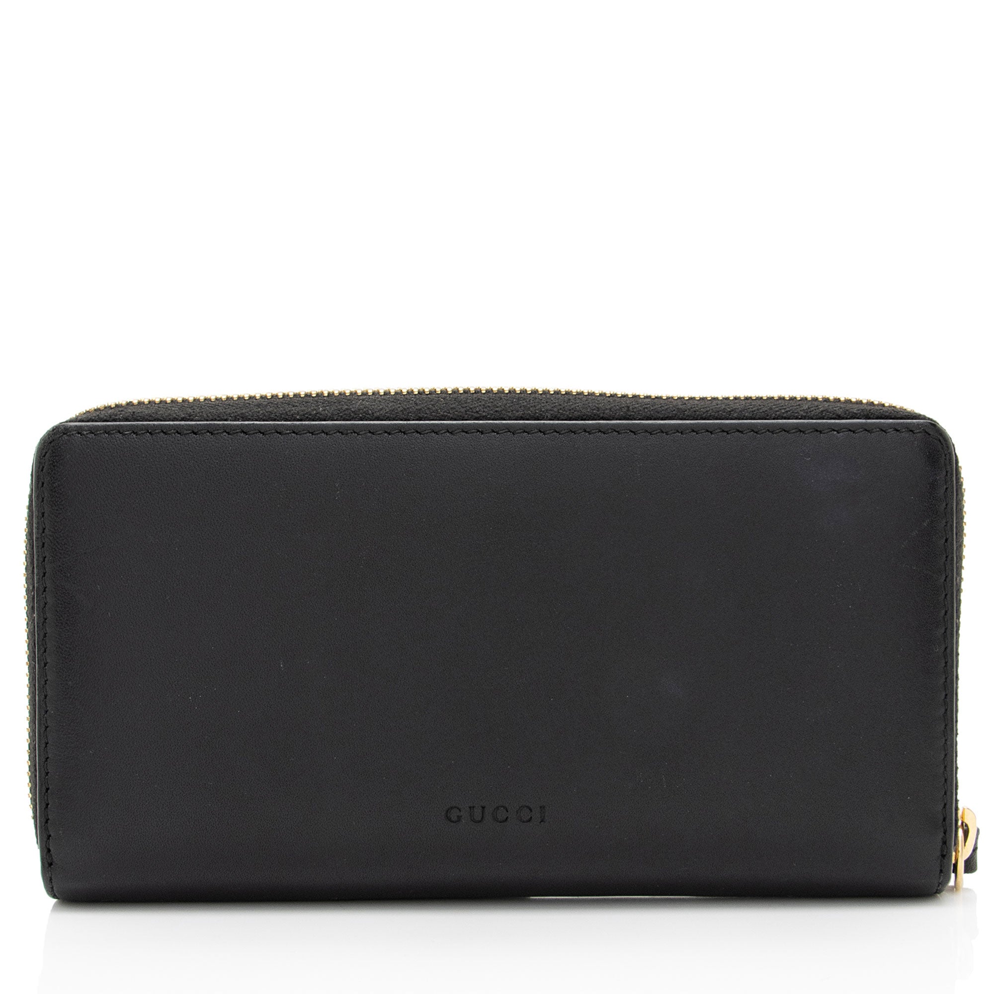 Gucci Leather GG Bow Zip Around Wallet (SHF-fr8dTS)