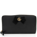 Gucci Leather GG Bow Zip Around Wallet (SHF-fr8dTS)