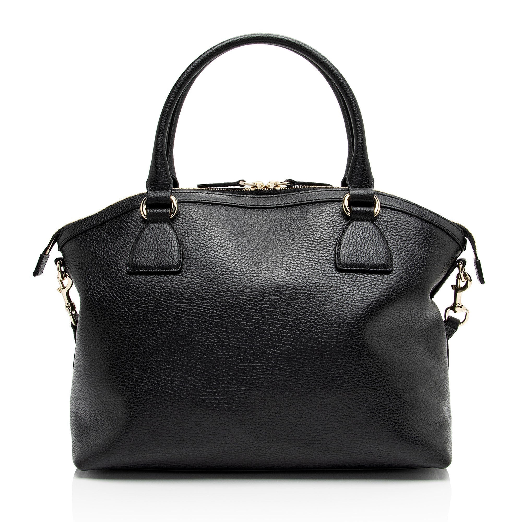 Gucci Leather GG Charm Dome Large Satchel (SHF-ijUjSb)
