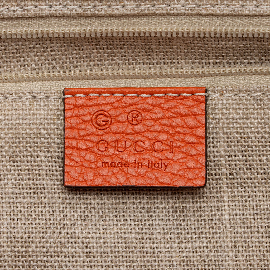 Gucci Leather GG Charm Dome Large Satchel (SHF-mAjdM8)