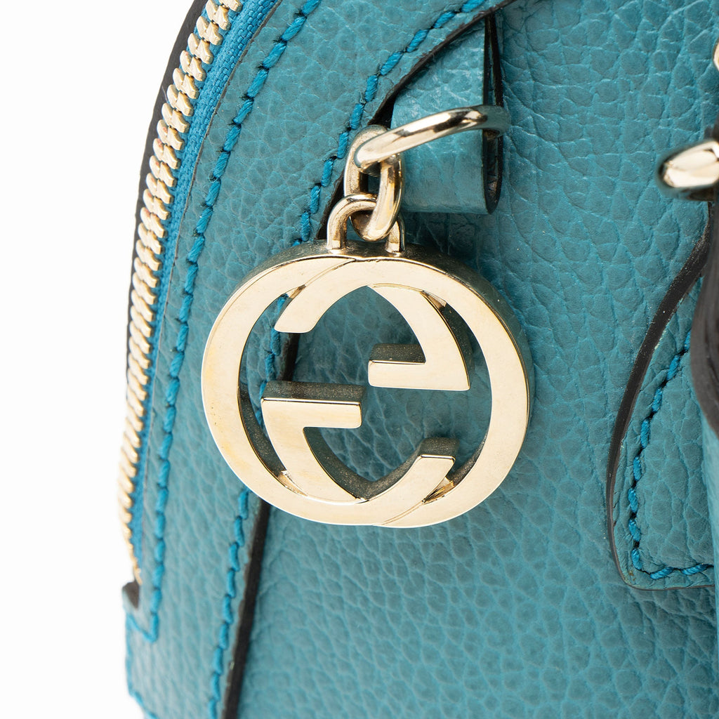 Gucci Leather GG Charm Dome Small Satchel