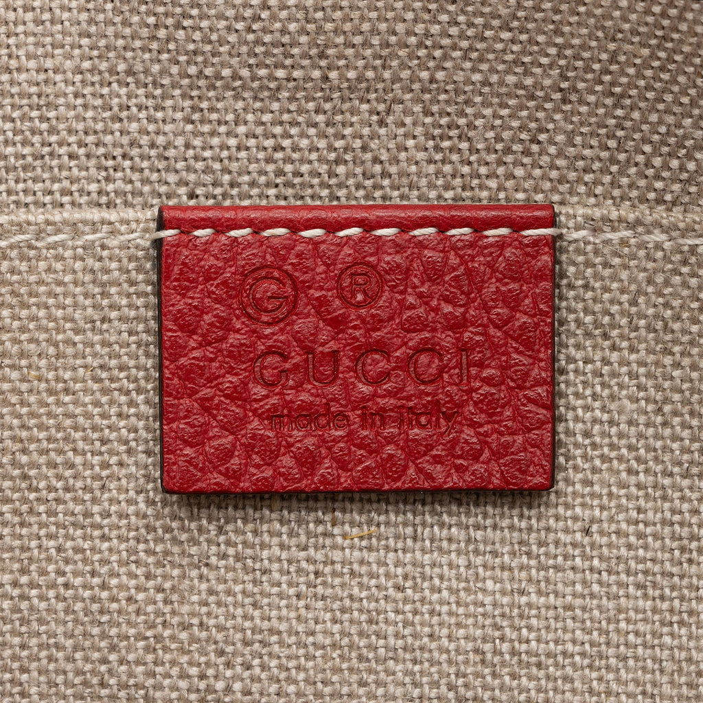 Gucci Leather GG Charm Dome Small Satchel
