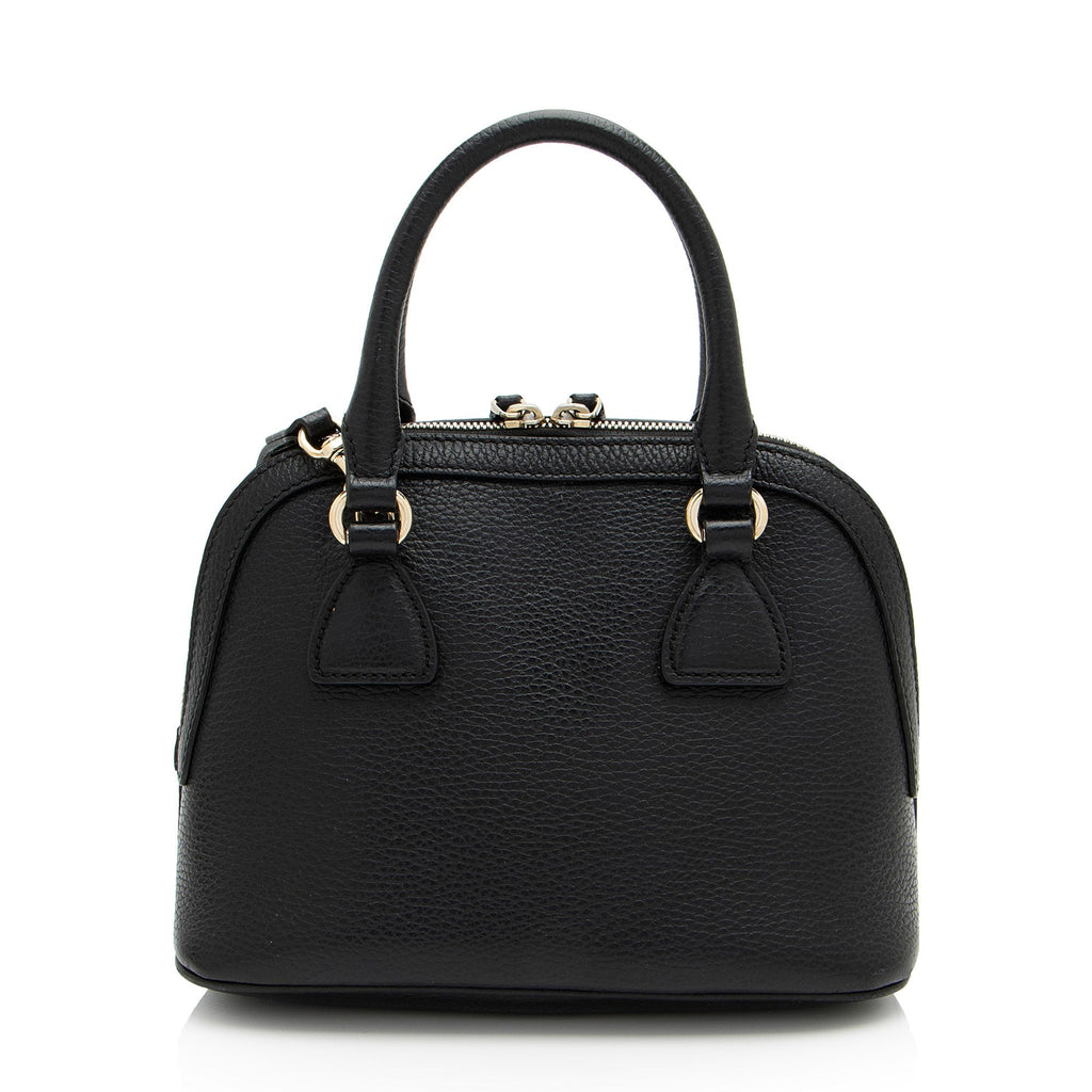 Gucci Leather GG Charm Dome Small Shoulder Bag (SHF-RTrfn9)
