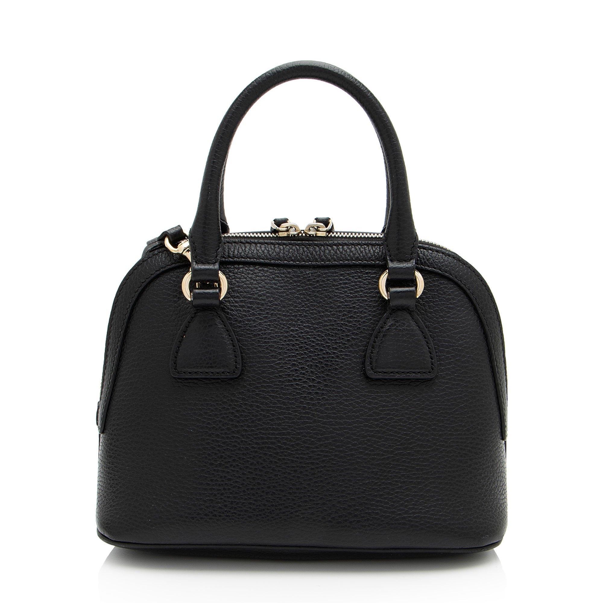 Gucci Leather GG Charm Dome Small Shoulder Bag (SHF-RTrfn9)