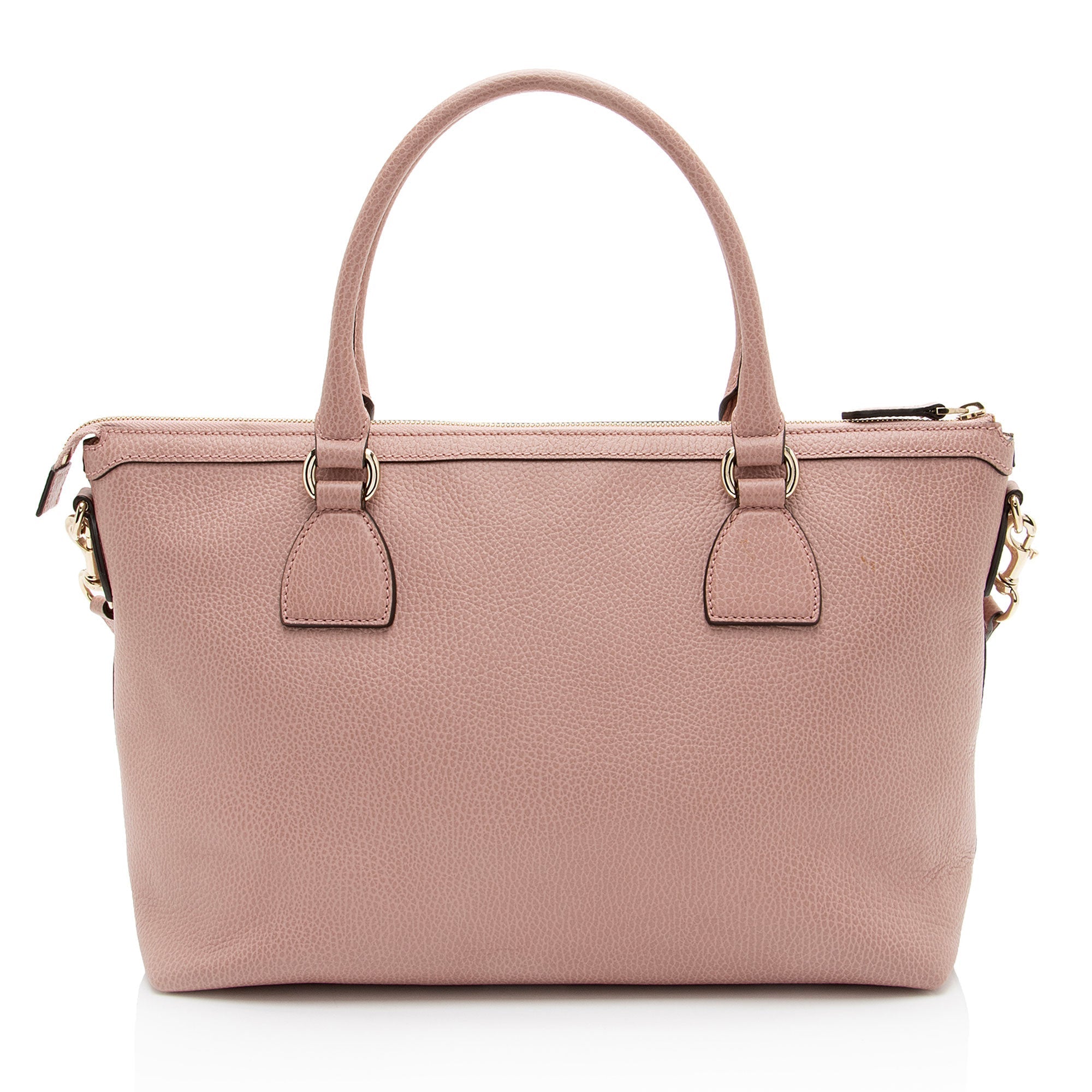 Gucci Leather GG Charm Large Satchel