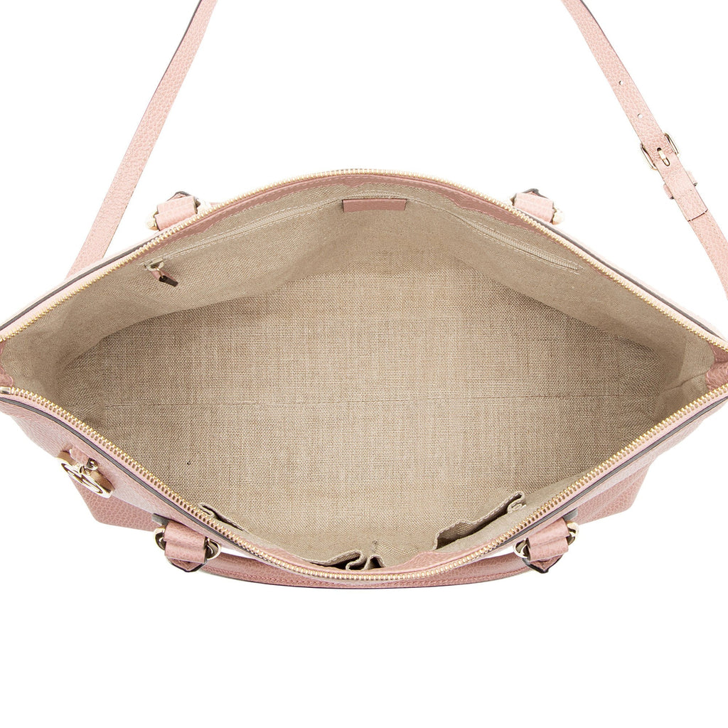 Gucci Leather GG Charm Large Satchel