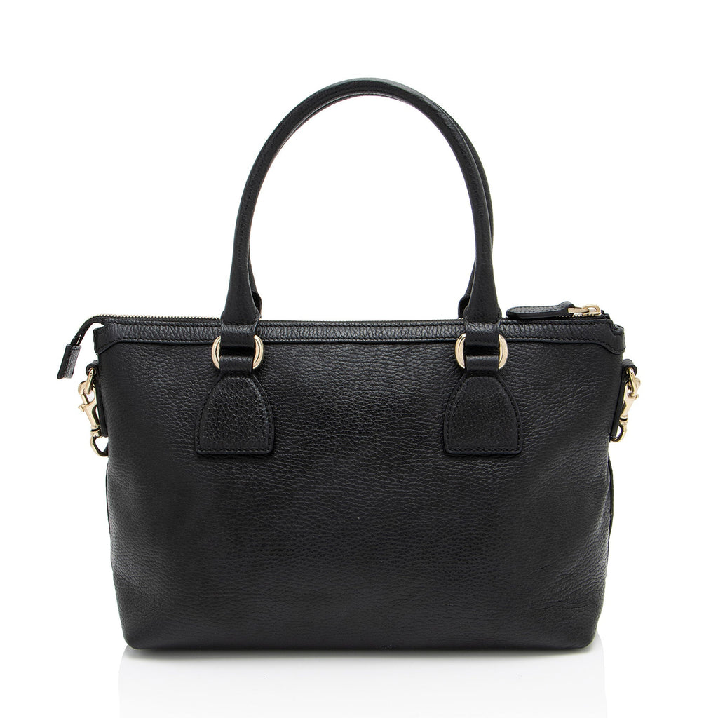Gucci Leather GG Charm Satchel