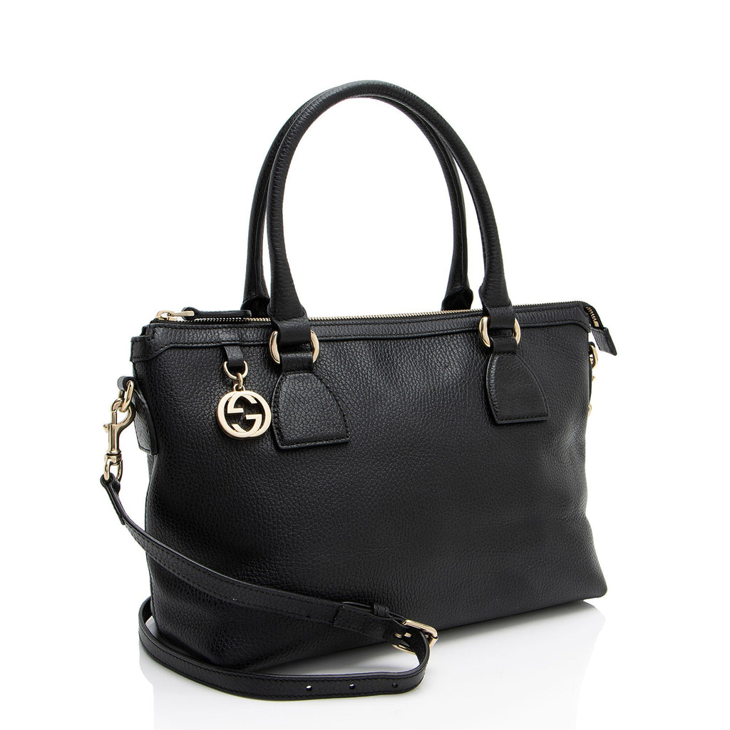 Gucci Leather GG Charm Satchel
