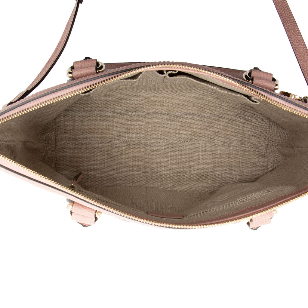 Gucci Leather GG Charm Satchel (SHF-W1Wrlv)