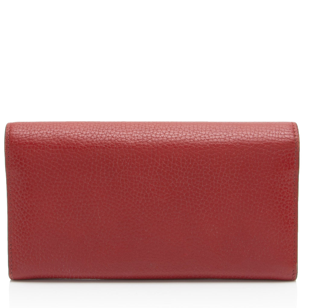 Gucci Leather GG Marmont ContinLBtal Wallet