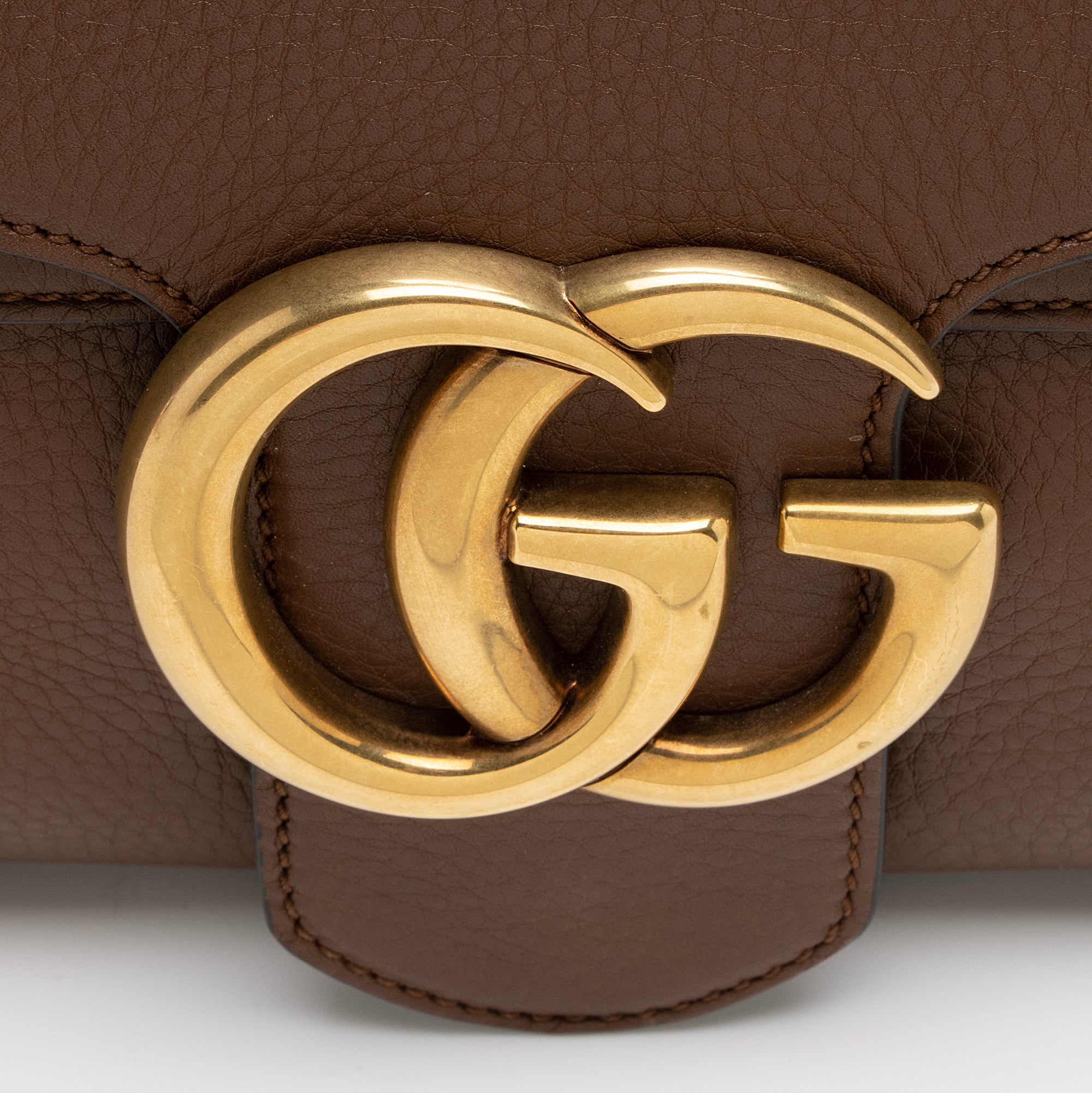 Gucci Leather GG Marmont Large Shoulder Bag (SHF-23096)