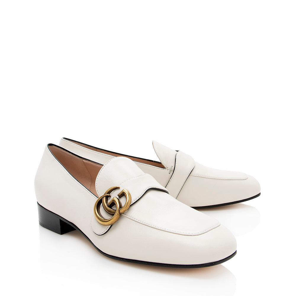 Gucci Leather Gucci Marmont Loafers - Size 7.5 / 37.5 (SHF-18375)