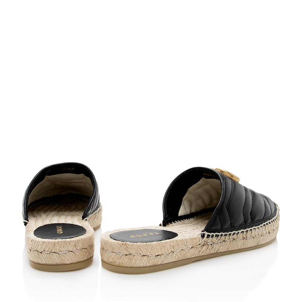 Gucci Matelasse Leather Gucci Marmont Mules - Size 7 / 37 (SHF-18374)