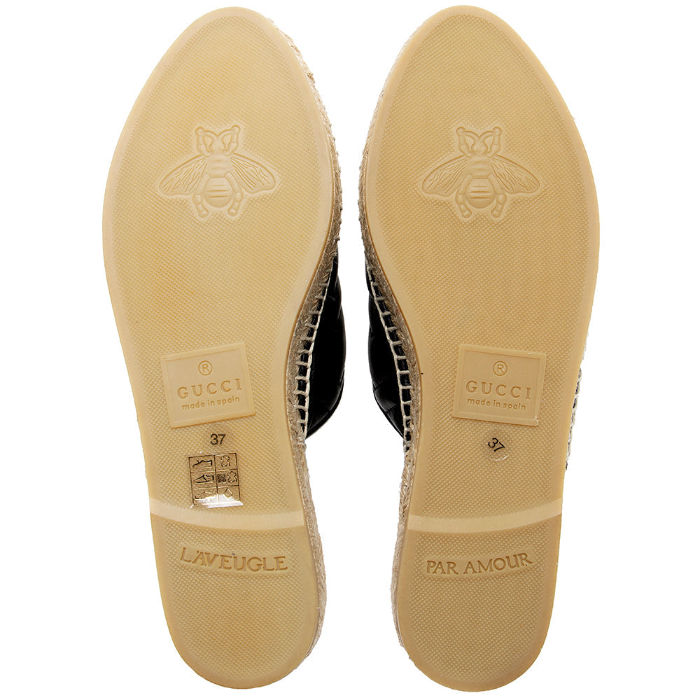 Gucci Matelasse Leather Gucci Marmont Mules - Size 7 / 37 (SHF-18374)