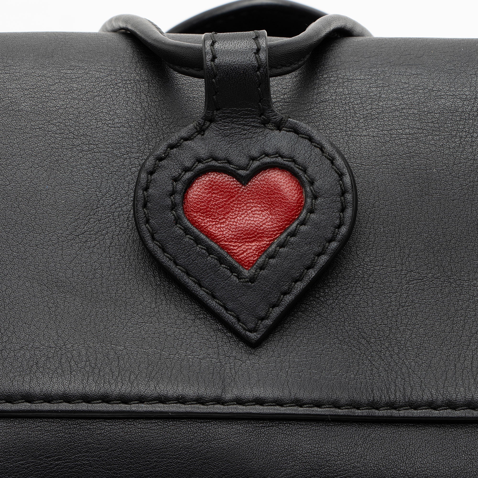Gucci Leather GG Marmont Web Heart Star Flap Chain Backpack
