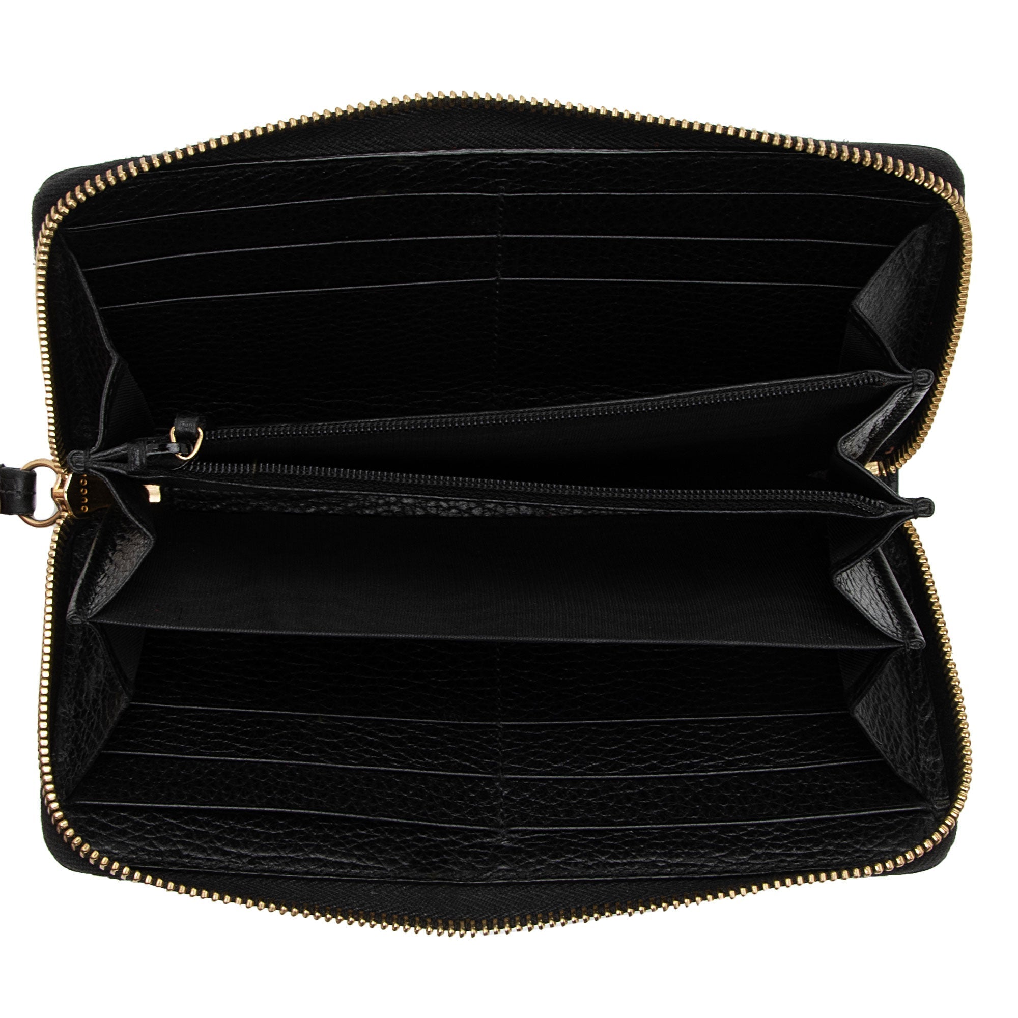 Gucci Leather GG Marmont Zip Around Wallet (SHF-POjOPf)