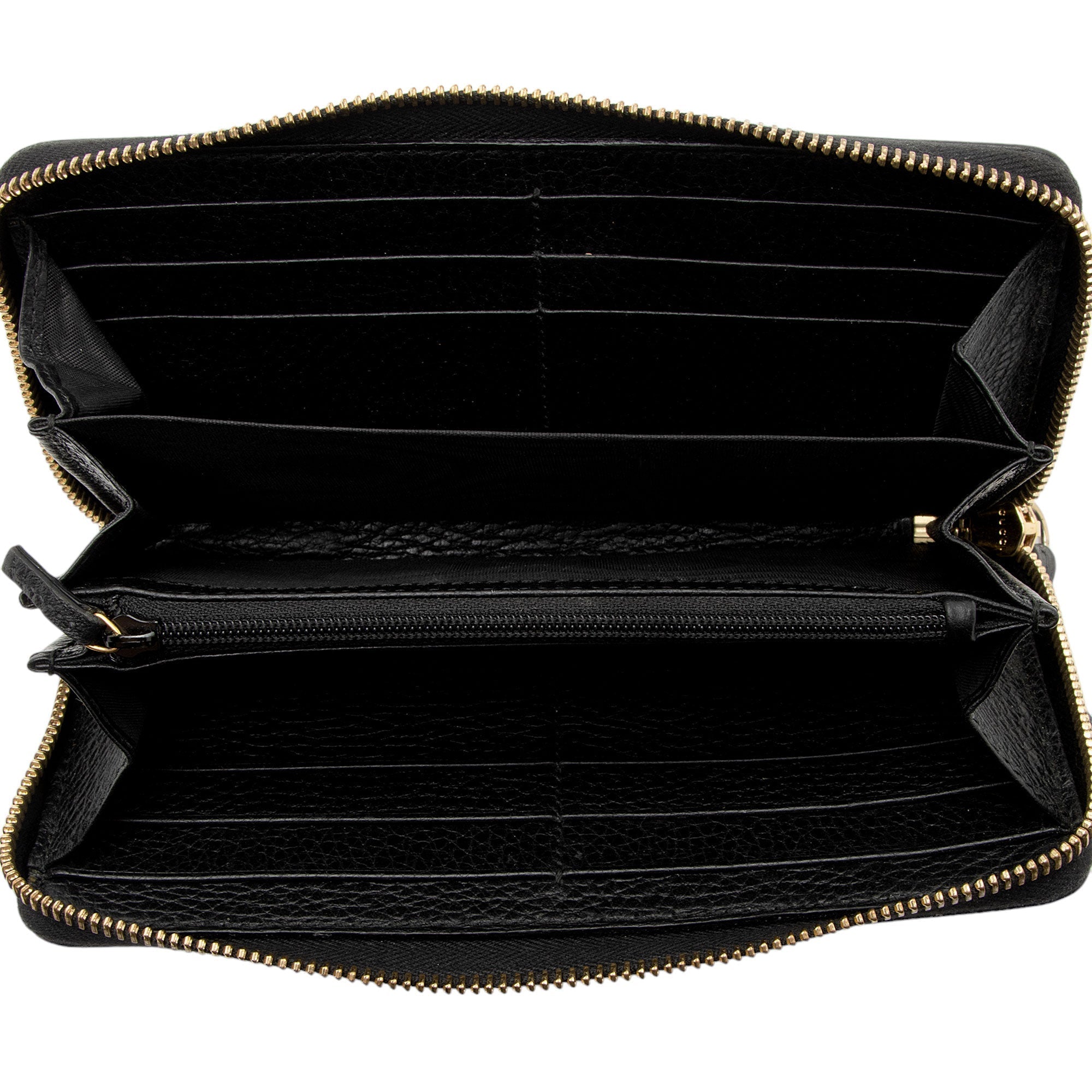 Gucci Leather GG Marmont Zip Around Wallet (SHF-wcWQC8)