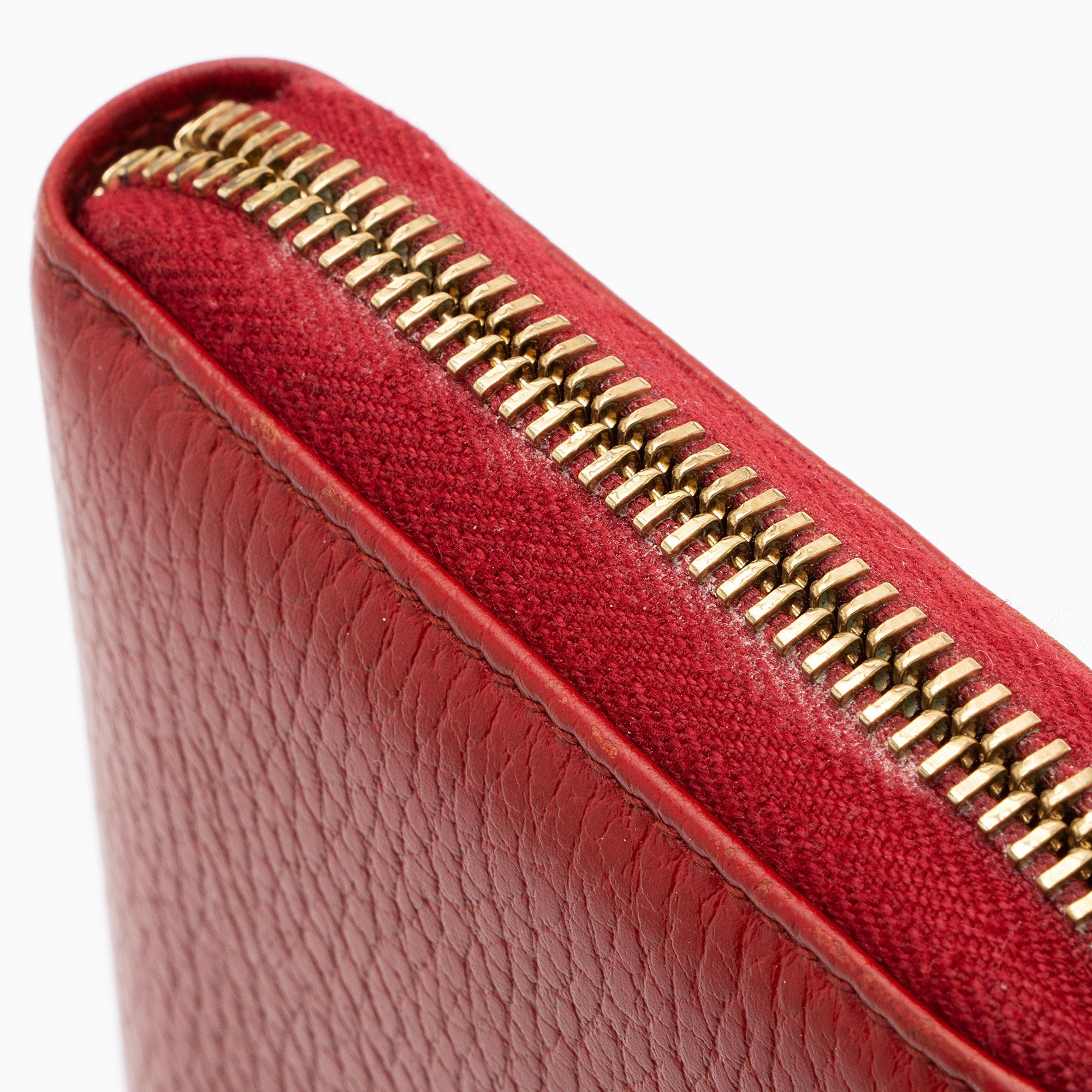 Gucci Leather GG Marmont Zip Around Wallet (SHF-opdCxE)